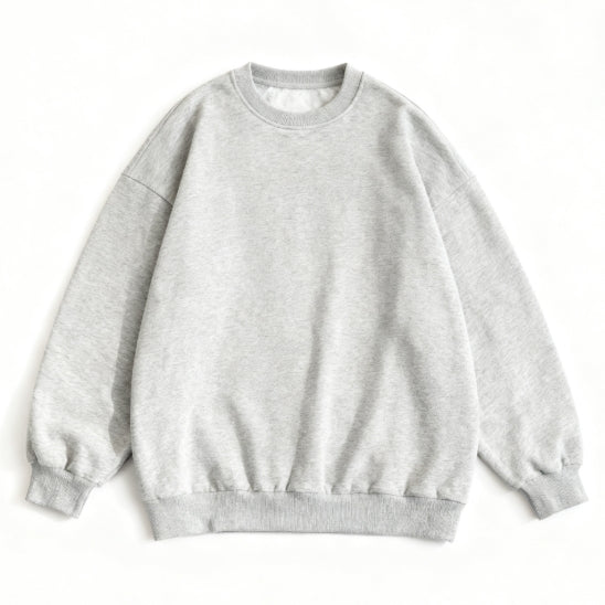 Cotton Basic Crew Neck Sweatshirt | Unisex