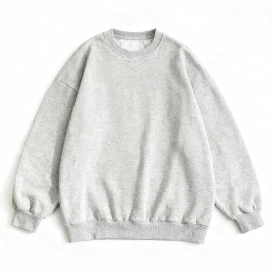 Cotton Basic Crew Neck Sweatshirt | Unisex