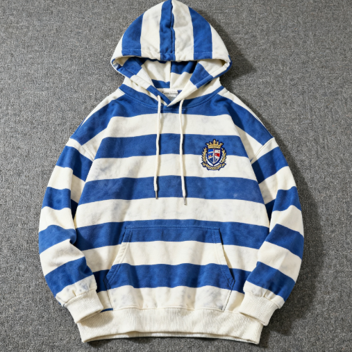 Vintage Preppy Stripe Hoodie